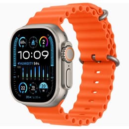 Apple Watch (Ultra) 2023 GPS + Cellular 49 mm - Titan Grau - Ocean Armband Orange
