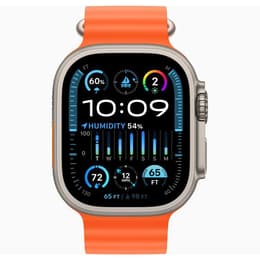Apple Watch Ultra 2 (2023) GPS + Cellular 49 mm - Titan Titan Natur - Ocean Armband Orange