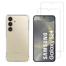 Hülle Samsung Galaxy S24 und 2 schutzfolien - TPU - Transparent