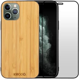 Hülle iPhone 11 Pro Max und schutzfolie - Holz - Braun