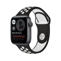 Apple Watch (Series 6) 2020 GPS 44 mm - Aluminium Space Grau - Nike Sportarmband Schwarz/Weiß