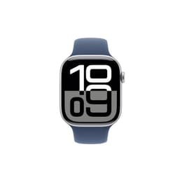 Apple Watch Series 10 (2024) GPS 46 mm - Aluminium Silber - Sportarmband Blau