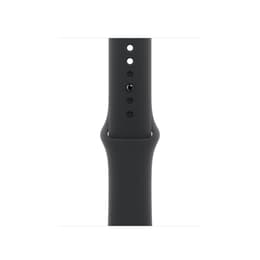 Apple Watch Series 9 (2023) GPS + Cellular 41 mm - Rostfreier Stahl Silber - Sportarmband Schwarz