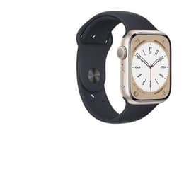 Apple Watch Series 8 (2022) GPS 45 mm - Aluminium Polarstern - Sportarmband Schwarz