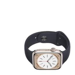 Apple Watch Series 8 (2022) GPS 45 mm - Aluminium Polarstern - Sportarmband Schwarz