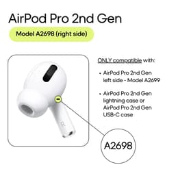 Apple Rechte Ohrhörer (Lightning MagSafe) - AirPods Pro 2. Generation (2022) - Weiß (A2698)