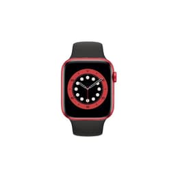 Apple Watch (Series 6) 2020 GPS 44 mm - Aluminium Rot - Sportarmband Schwarz