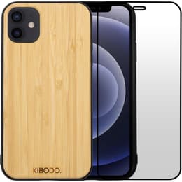 Hülle iPhone 12/12 Pro und schutzfolie - Holz - Braun