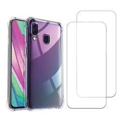 Hülle Galaxy A40 und 2 schutzfolien - TPU - Transparent