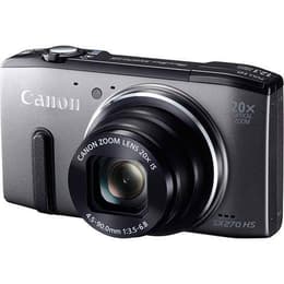 Kompakt Kamera PowerShot SX270 HS - Grau/Schwarz + Canon 20X IS Zoom Lens f/3.5-6.8