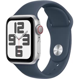 Apple Watch Series 9 (2023) GPS + Cellular 45 mm - Aluminium Silber - Sportarmband Blau