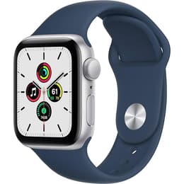 Apple Watch Series 9 (2023) GPS + Cellular 45 mm - Aluminium Silber - Sportarmband Blau