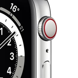 Apple Watch (Series 6) 2020 GPS 44 mm - Aluminium Silber - Sportarmband Schwarz