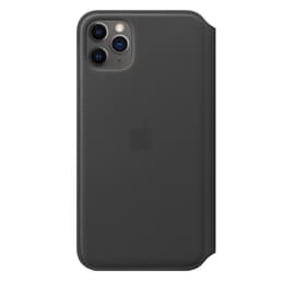 Apple-Folio Hülle iPhone 11 Pro Max - Leder Schwarz