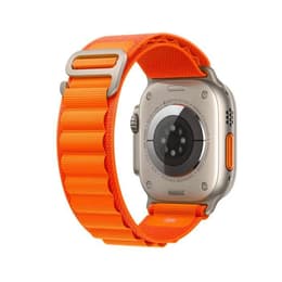 Apple Watch Ultra (2022) GPS + Cellular 49 mm - Titan Titan Natur - Alpine loop Orange