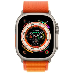 Apple Watch (Ultra) 2022 GPS 49 mm - Titan Grau - Alpine loop Orange