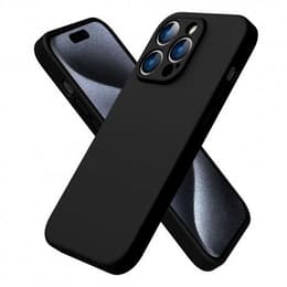 Hülle iPhone 15 Pro und 2 schutzfolien - Silikon - Schwarz