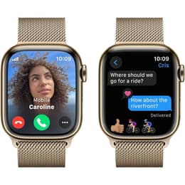 Apple Watch Series 9 (2023) GPS + Cellular 45 mm - Rostfreier Stahl Gold