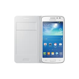 Hülle Galaxy Core 4G - Leder - Weiß