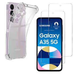 Hülle Galaxy A35 5G und 2 schutzfolien - TPU - Transparent