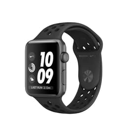 Apple Watch (Series 3) GPS 42 mm - Aluminium Space Grau - Nike Sportarmband Schwarz