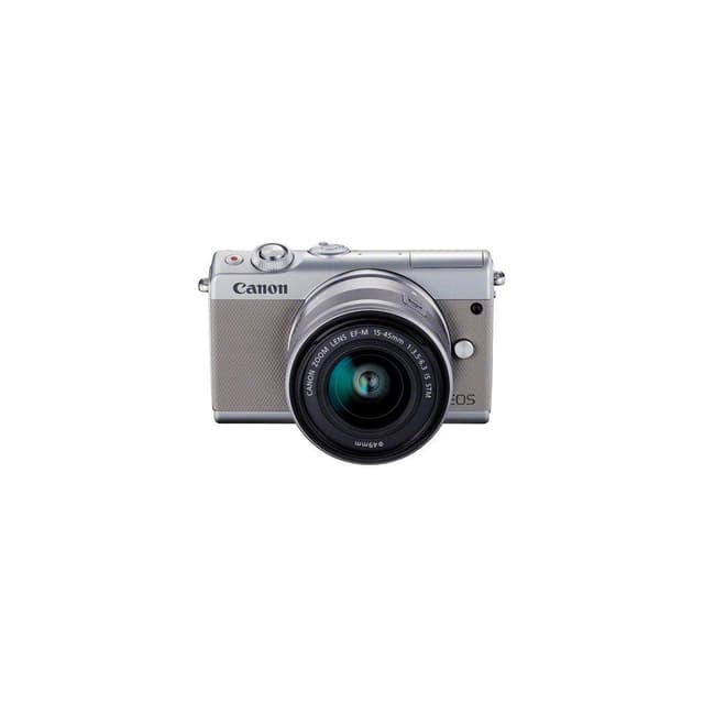 Hybridkamera - Canon EOS M100 - Grau + Objektiv 15-45 mm
