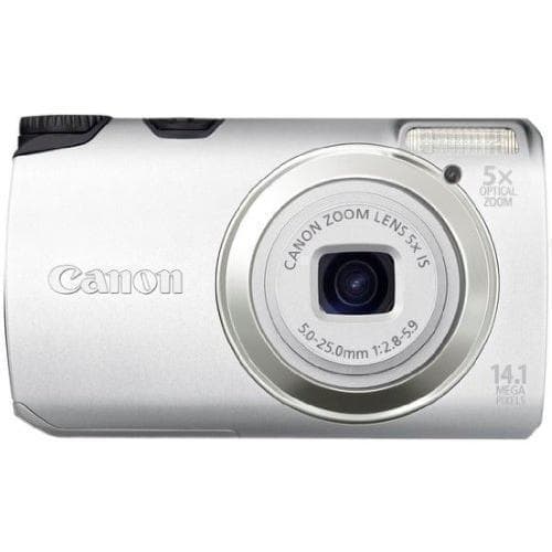 Kompakt Kamera Canon PowerShot A3200 IS - Silber + Objektiv Canon 28-140 mm f/2.8-5.9
