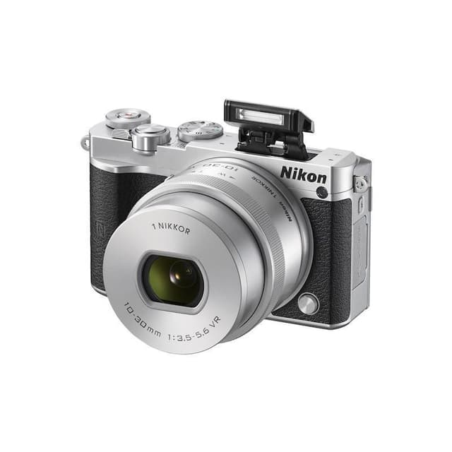 Kompaktkamera Nikon 1 J5 + Objektiv 10-30mm - Silber / Schwarz
