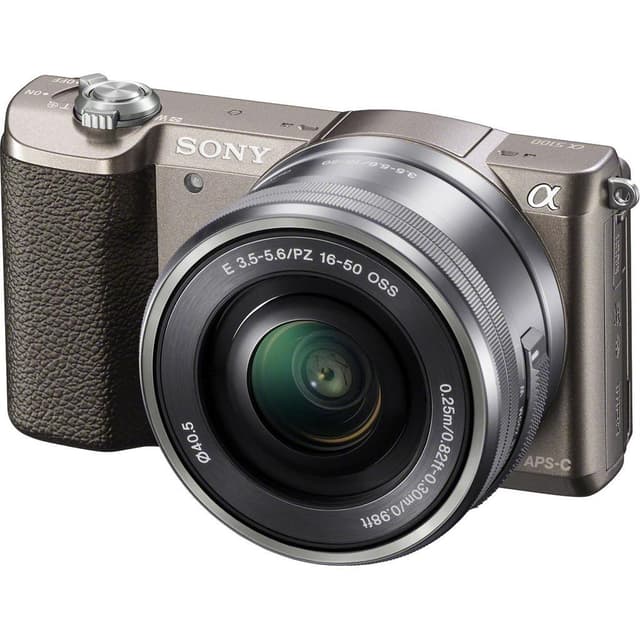 Hybrid - Sony A5100 Braun Objektiv Sony E PZ 16-50mm f/3.5-5.6 OSS