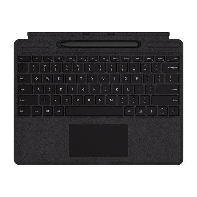 Microsoft Tastatur QWERTZ Deutsch Wireless mit Hintergrundbeleuchtung Surface Pro X Signature Keyboard + Slim Pen
