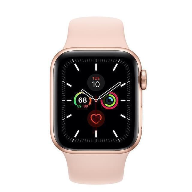 Apple Watch (Series 5) GPS 44 mm - Aluminium Gold - Sport loop Rosa
